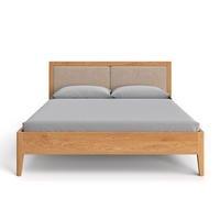 MASSIVHOLZBETT Silva aus Eiche 200x220 cm, Storm 06 - Eichefarben/Beige, Holz (200/220cm) - Danzz