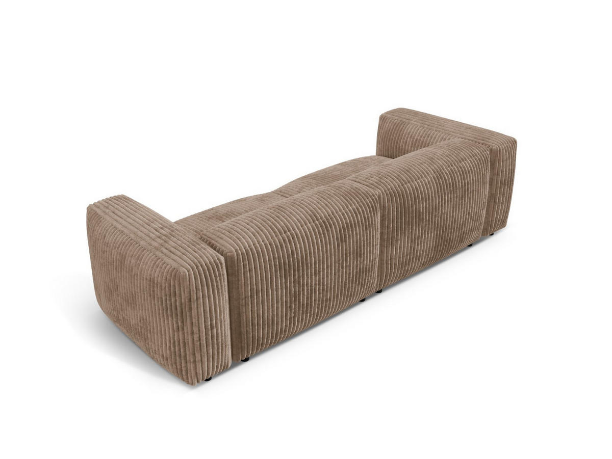 SOFA modular Martina aus Cord eichel 3 Sitzplätze - Rotbraun, Textil (106/75/240cm) - Micadoni