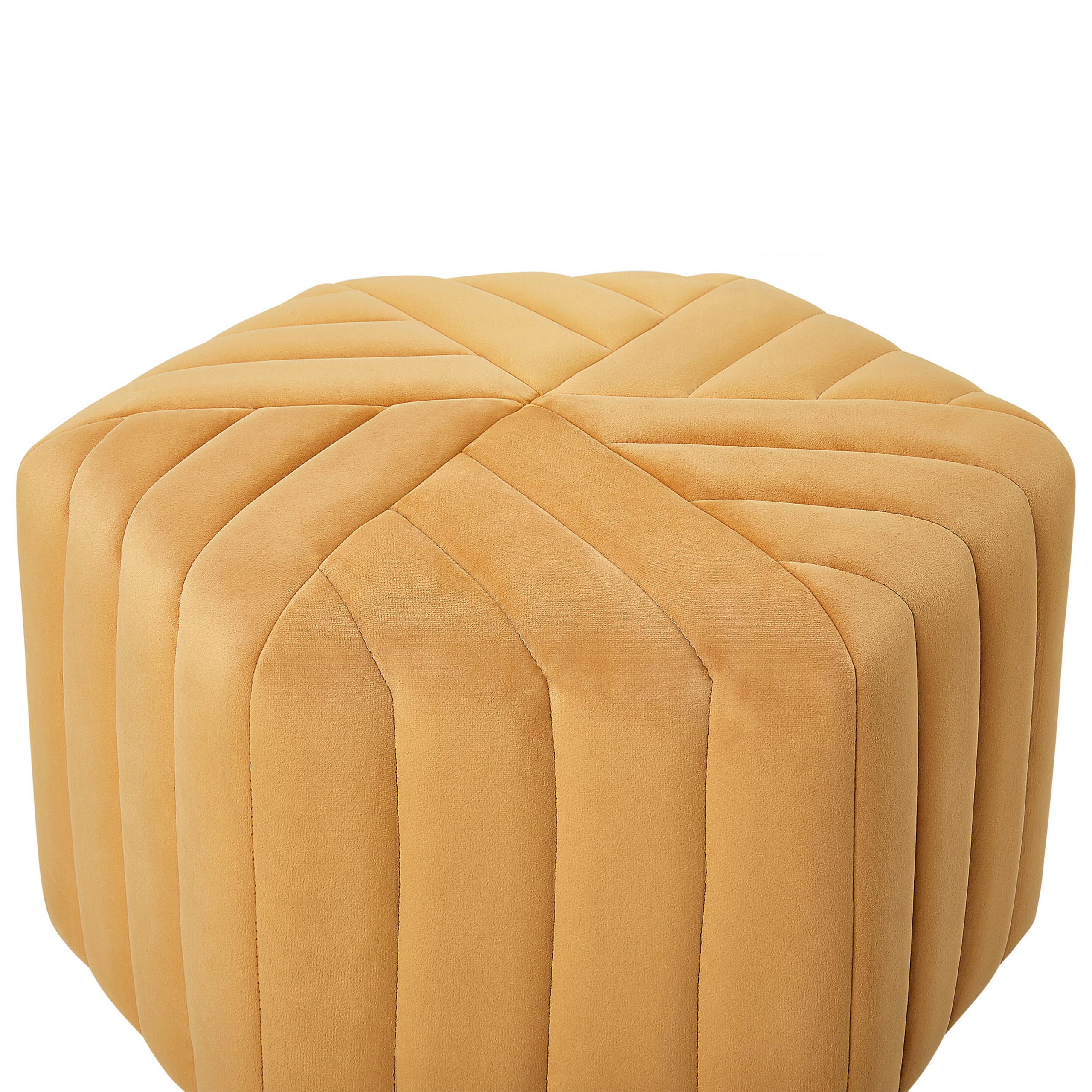 POUF Murietta 53/53/29 cm - Gelb, Textil (53/29/53cm) - Beliani