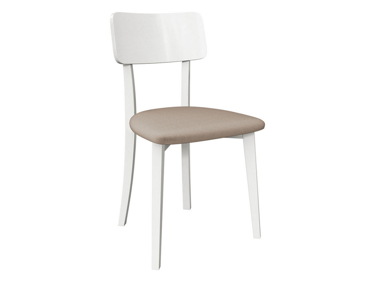 ESSZIMMERSTUHL Hugo VI - Beige/Weiß, Holz/Textil (47/86/48cm) - MIRJAN24