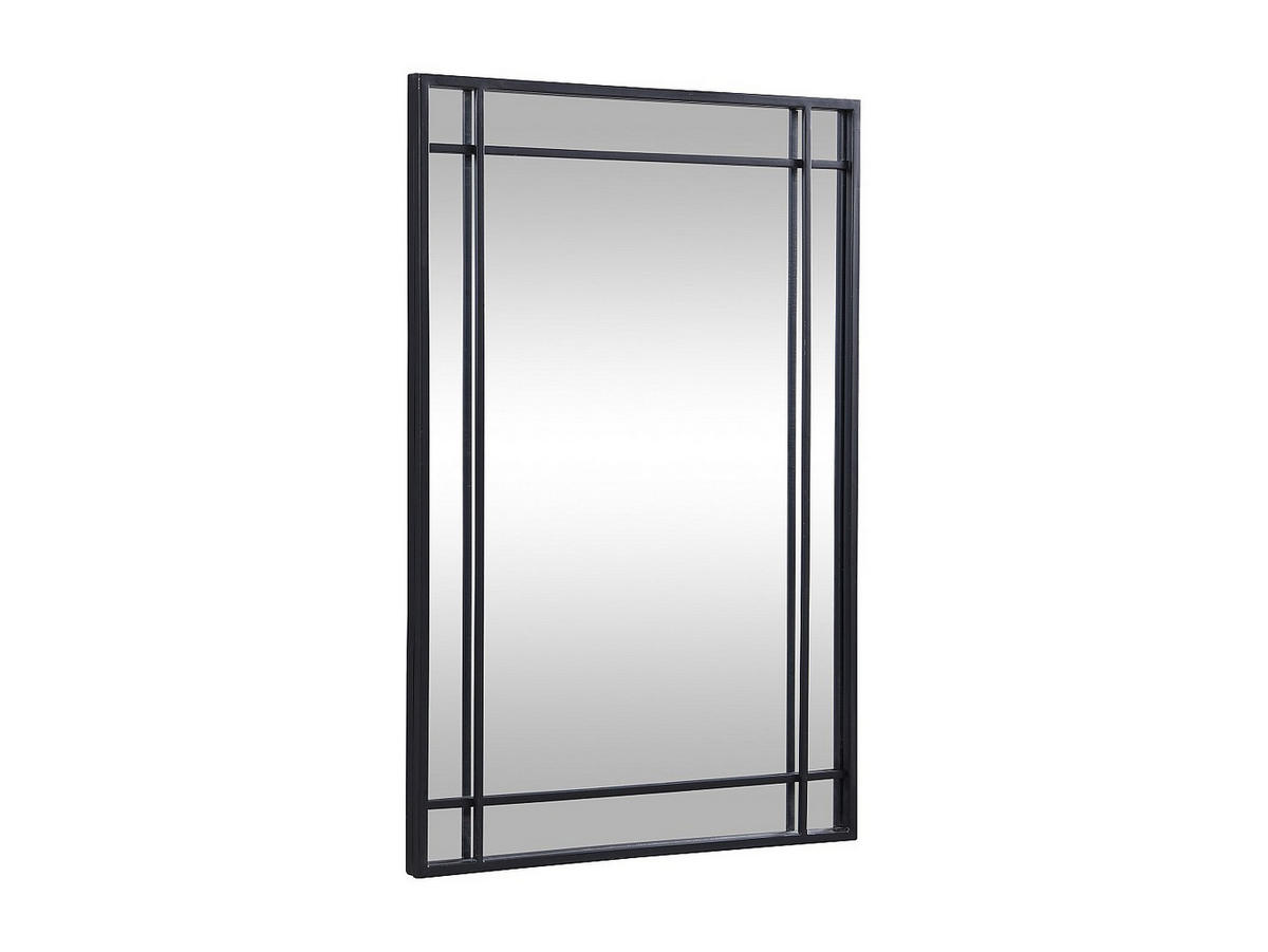 SPIEGEL Industriell - 60 x 86,5 cm - Metall - Schwarz - HISAE - Schwarz, Metall (60/86.5/2cm) - Vente-Unique