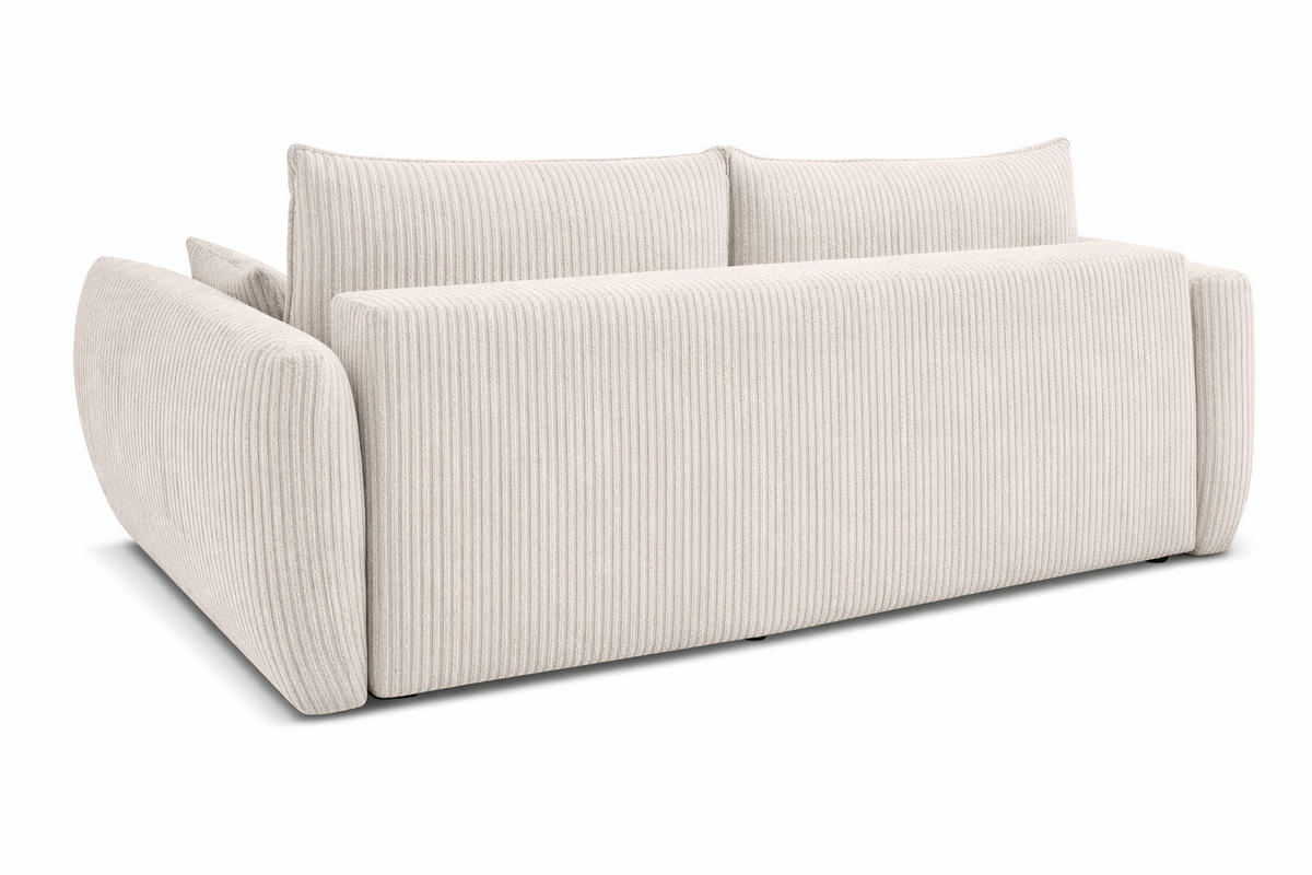 SOFA Mit Schlaffunktion Und Bettkasten, Cordstoff Poso, Beige, Zephira - Beige, Holz (238/87/102cm) - Kaiser Möbel