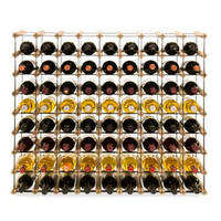 WEINREGAL Vinotega Mod Metal 82,5x92,5x24,5 cm 9x8 Flaschen Massives Kiefernholz Natur - Naturfarben, Holz (92.5/82.5/24.5cm) - PROREGAL