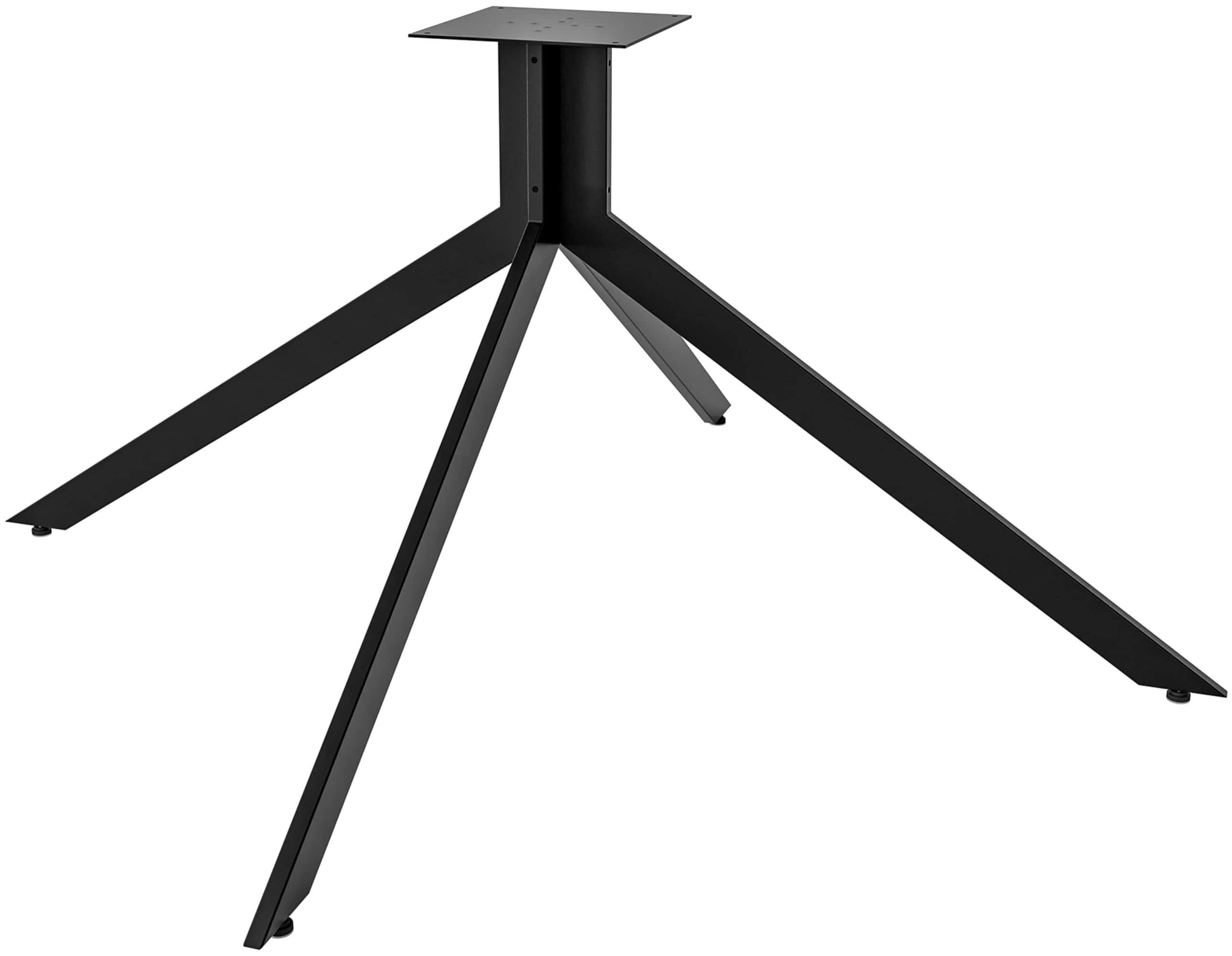 TISCHBEIN eckig 117/60/72 cm Metall schwarz - Schwarz, Metall (117/72/60cm) - CLP