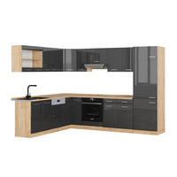 ECKKÜCHE R-Line Anthrazit Hochglanz/Goldkraft Eiche 227 x 287 cm ohne AP - Honigeiche/Anthrazit, Holzwerkstoff (287/81.6/46cm) - Vicco