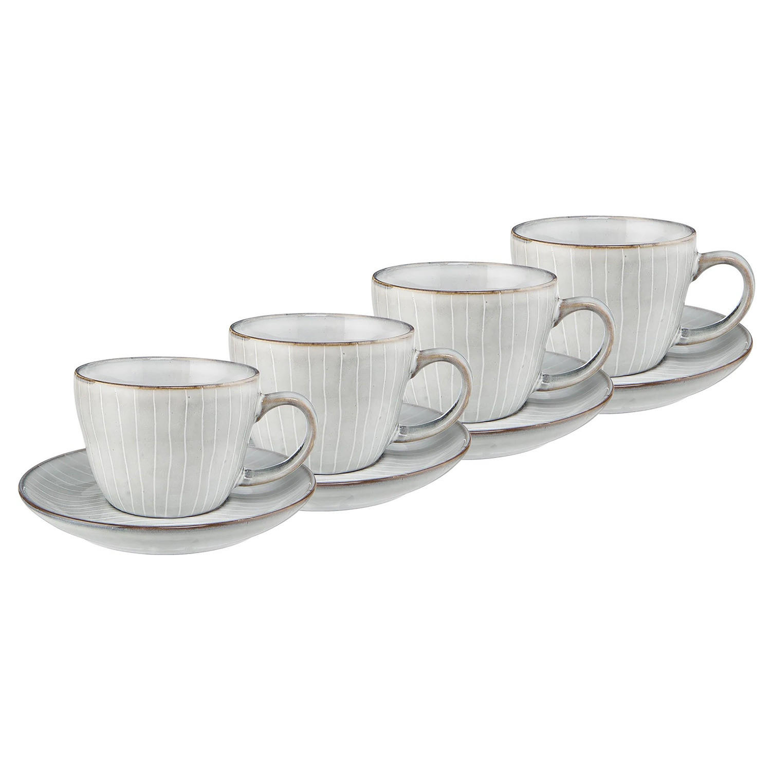 KAFFEETASSE (4er Set) Henley - Grau, Keramik (0.27L) - BUTLERS