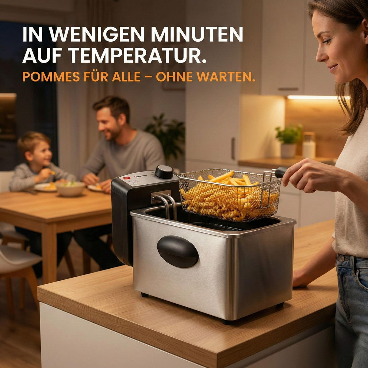 FRITTEUSE 3L 2000W Edelstahl mit Sichtfenster - Edelstahlfarben, Metall (44/27/23.5cm) - Sommertal