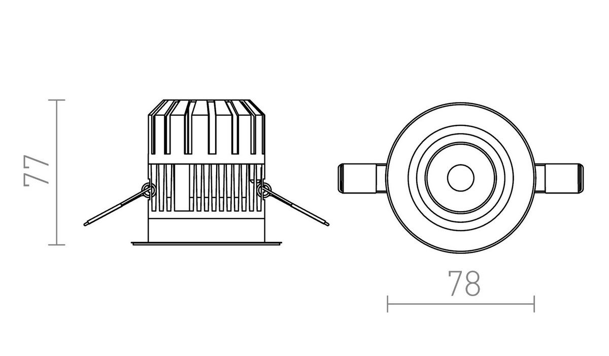 EINBAULEUCHTE RINO ohne Abdeckung 10 W IP65 - Weiß, Metall (8/8/8cm) - Rendl