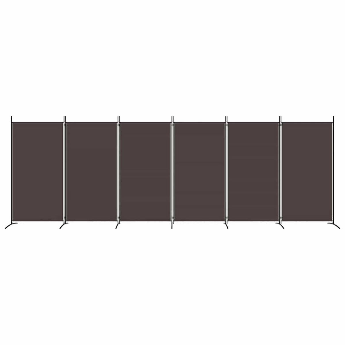 PARAVENT 6-teilig Braun 520/180 Cm Stoff - Braun, Textil (520/180/0.1cm) - vidaXL