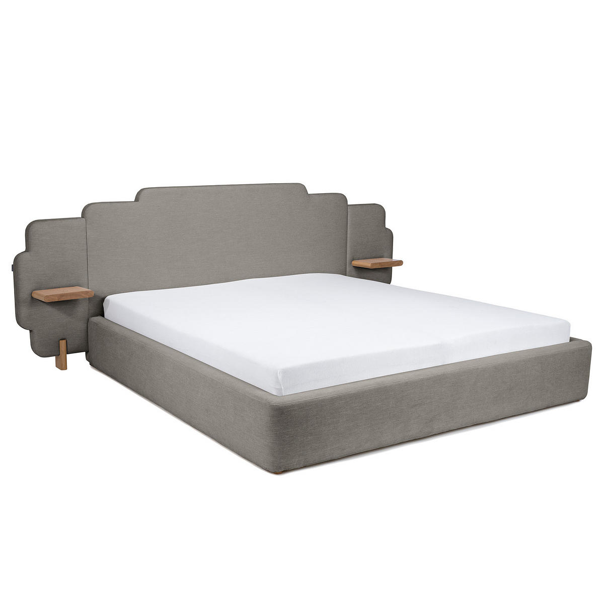 POLSTERBETT - Chenille - Dunkelgrau, Textil (160/200cm) - home24