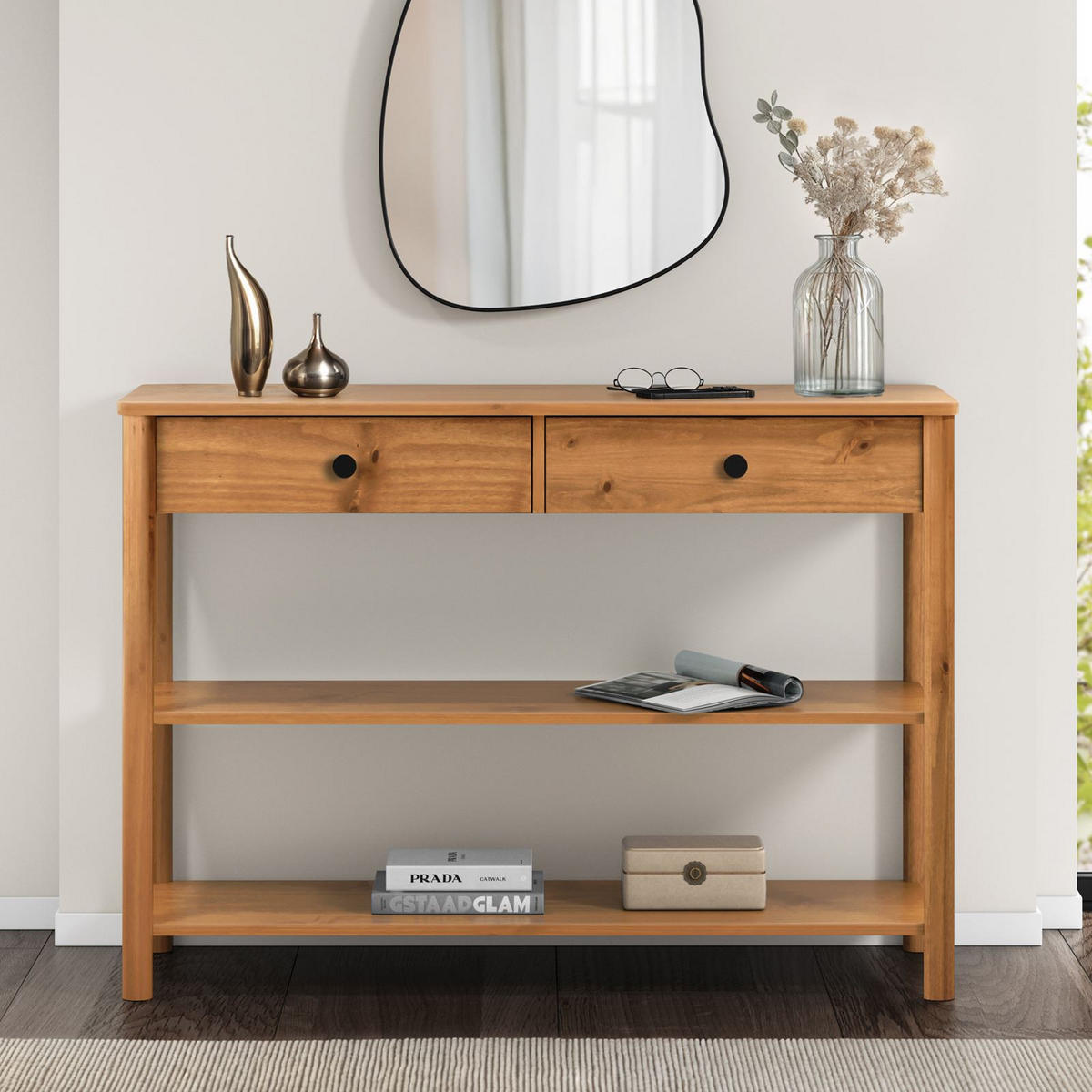 KONSOLENTISCH APOANA - Eichefarben, Holz (36/110/78cm) - IDIMEX