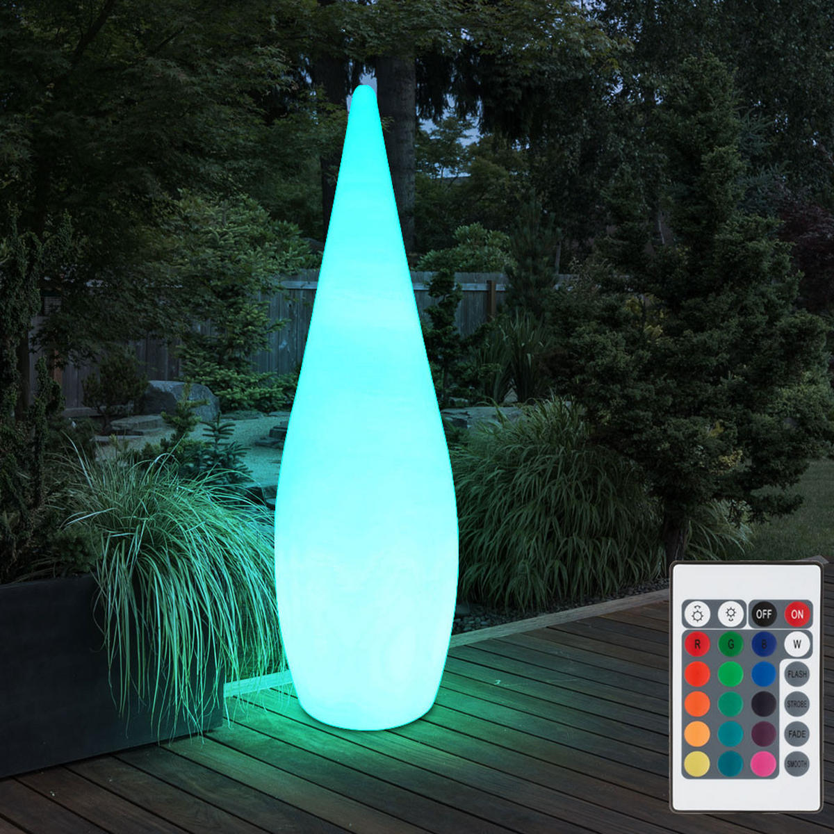 LED AUSSENLEUCHTE VASCON Weiß - Weiß, Kunststoff (24/24/96cm) - Globo Lighting