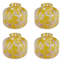 MINI-VASE (4er Set) Confetti - Gelb, Glas (9cm) - Butlers