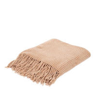 DECKE Chenille beige 130/170 cm - Beige, Textil (130/170cm) - Homla