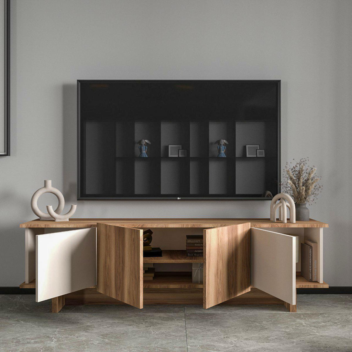 TV-MÖBEL diana beige - Beige, Holz (33/50/180cm) - Habitat Garten