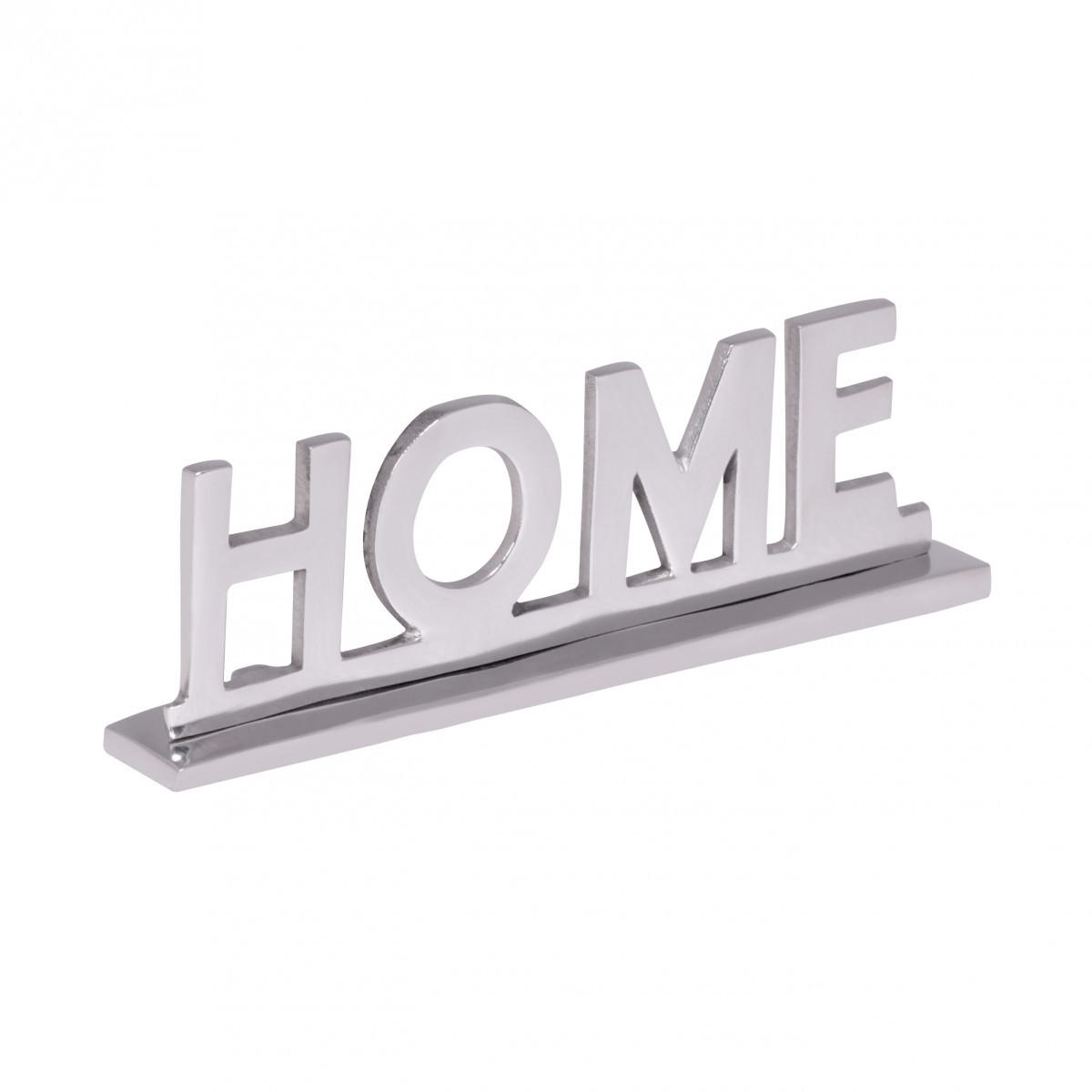 WOHNACCESSOIRE Schriftzug aus Aluminium, 22 cm Silberdeko für Tisch und Regal - Silberfarben, Metall (22/4/7cm) - KADIMA DESIGN