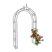 ROSENBOGEN - Schwarz, Metall (138/242/35.5cm) - Relaxdays