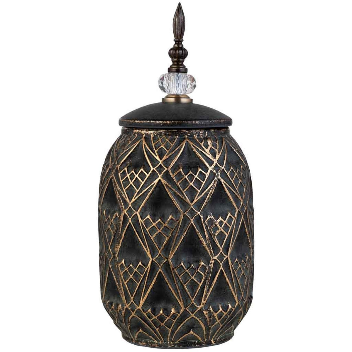 VASE aus Keramik, braun, 17x36cm - Braun, Keramik (36cm) - Wanderlust