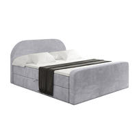 BOXBETT mit Matratze und Lattenrost - NOX-Z - 200x200 - Grau Monolith - Grau, Holzwerkstoff (200/200cm) - ALTDECOR