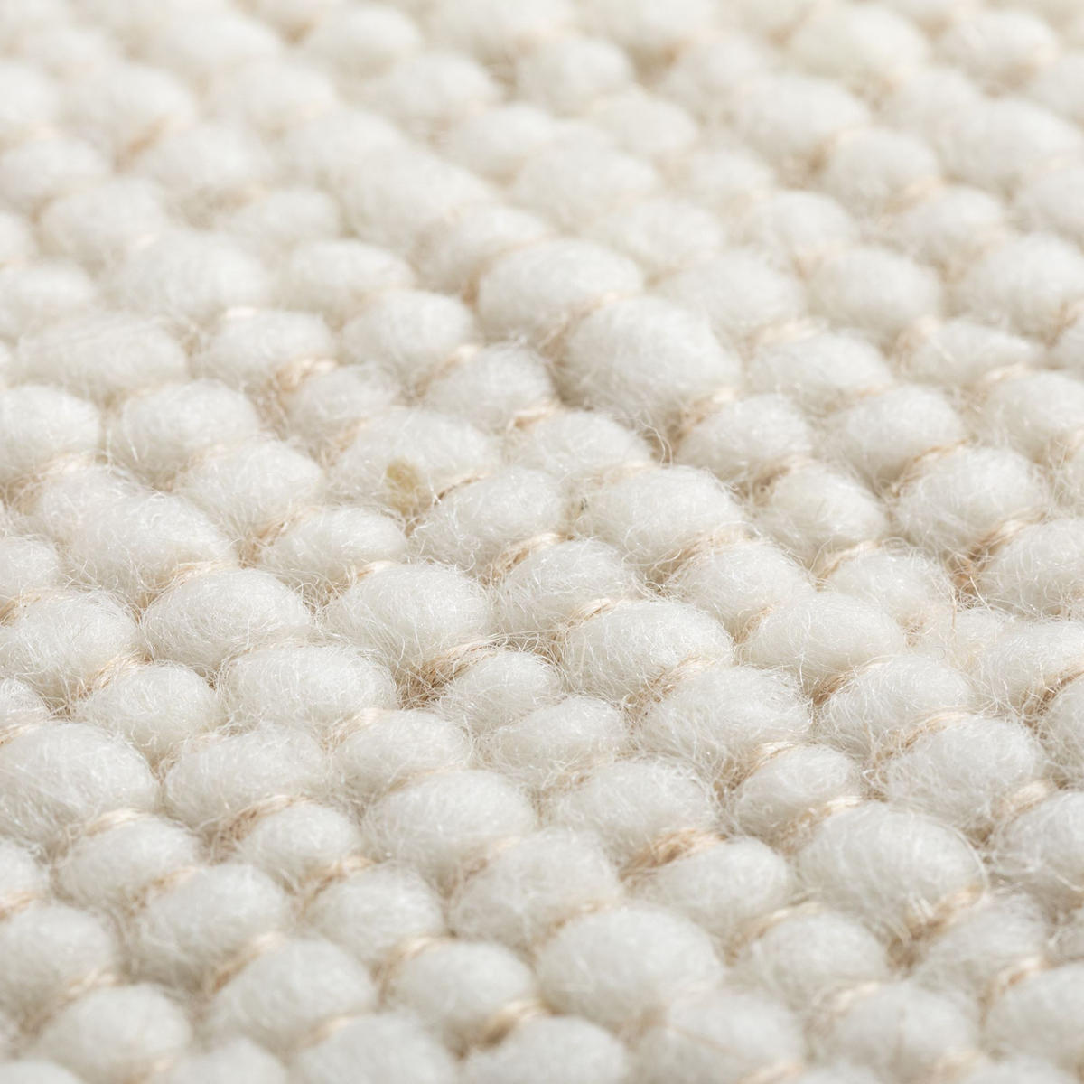 HANDWEBTEPPICH 160/160 cm Kos - Creme, Naturmaterialien (160/160cm) - Steffensmeier