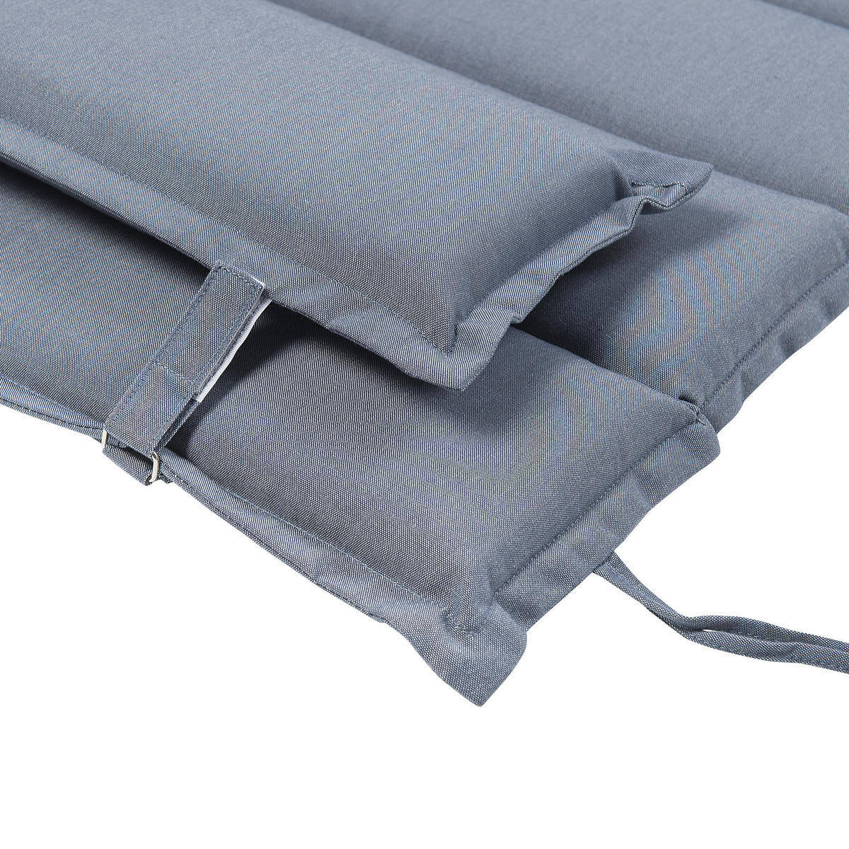 LIEGENAUFLAGE Blau Brescia - Blau, Textil (180/5/60cm) - Beliani