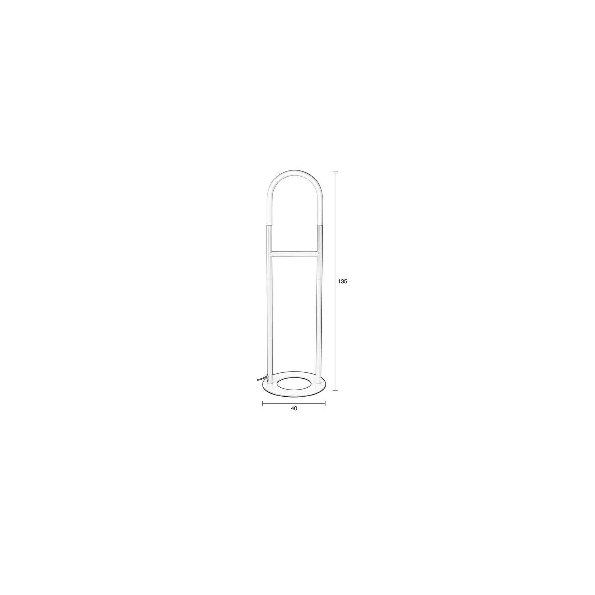 STEHLAMPE Arch Beige - Beige, Metall (40/40/135cm) - Zuiver