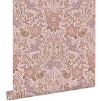 TAPETE Blumen und Vögel 53 cm x 10.05 m - Pink, Papier (53/1000cm) - ESTAhome