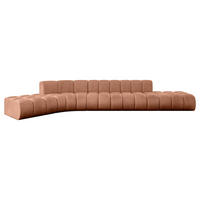 ECKSOFA modulares Sofa Solven-L2 - 471x174x70 cm Apricot - Koralle, Holzwerkstoff/Textil (471/174cm) - ALTDECOR