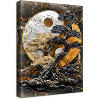 LEINWANDBILD Yin Yang Baum 40 x 60 cm - Multicolor, Textil (60/0.5cm)
