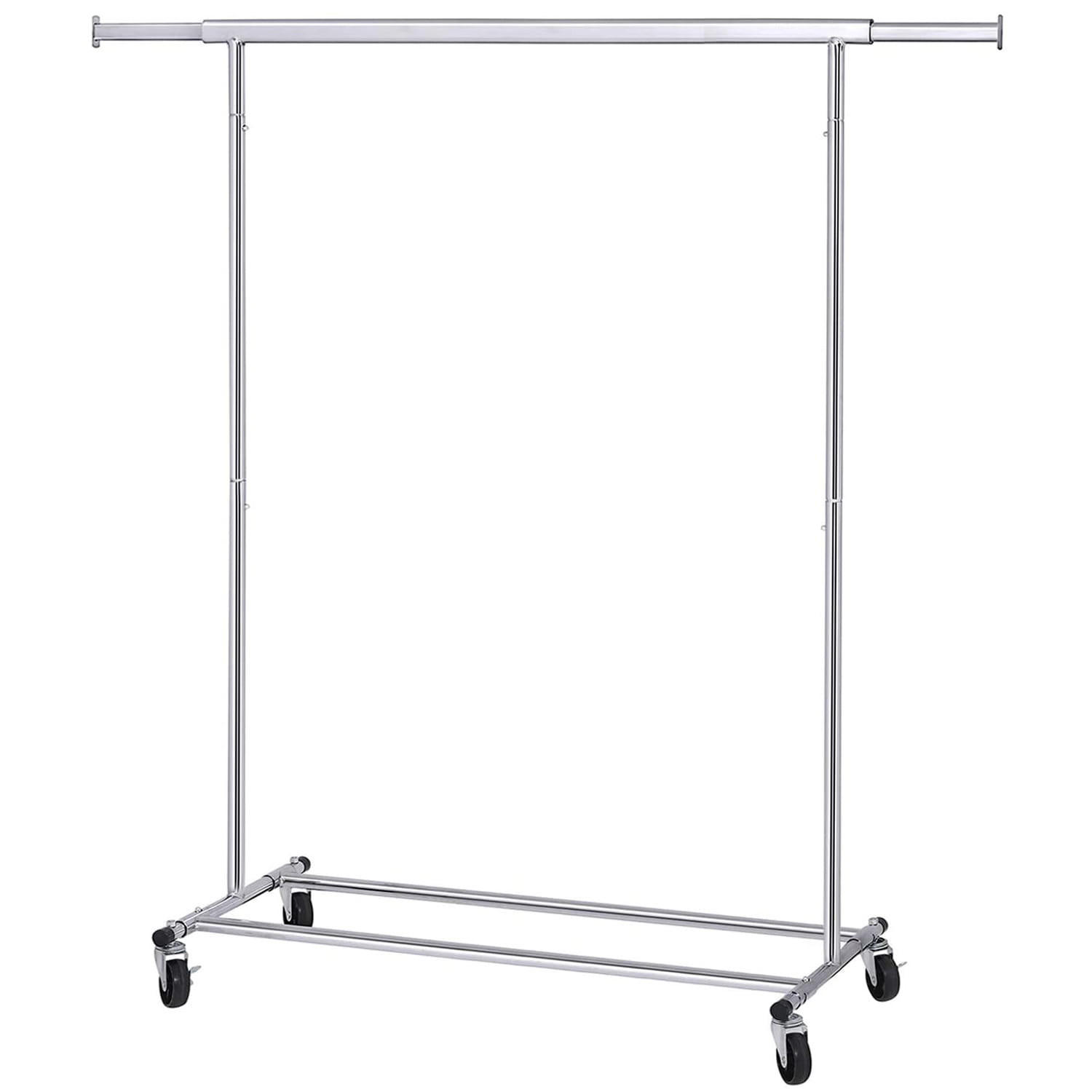 KLEIDERREGAL auf rädern, chrom - Chromfarben, Metall (132/160/45.4cm) - A2A Home