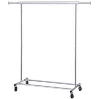 KLEIDERREGAL auf rädern, chrom - Chromfarben, Metall (132/160/45.4cm) - A2A Home