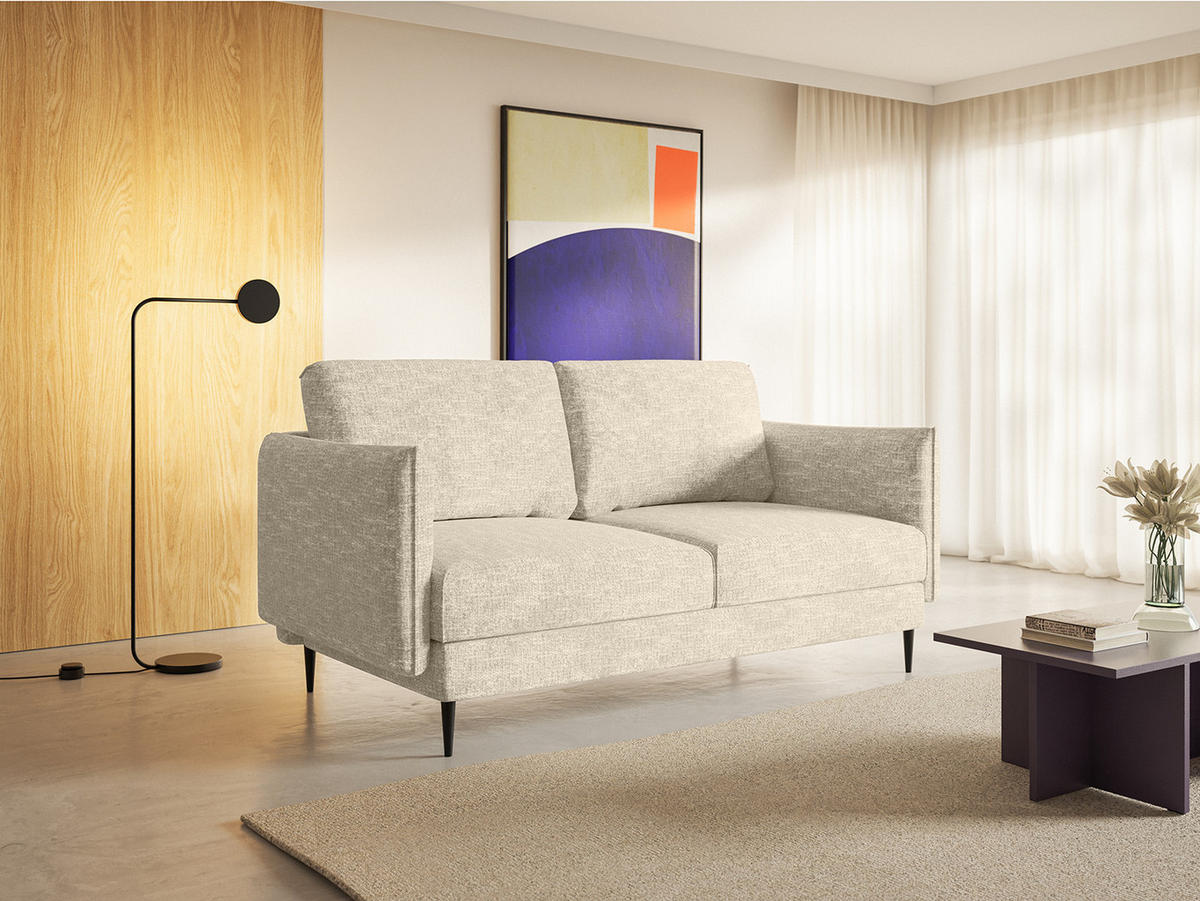 SOFA Koge Ohne Schlaffunktion, Beige - Beige, Textil (196/95/86cm) - Fedve