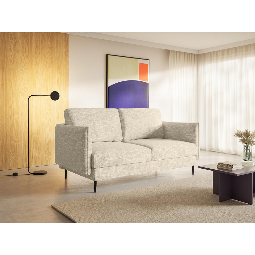 Thumbnail - Fedve Sofa, Beige, Textil, 196x95x86 cm, Wohnzimmer, Sofas & Couches, Sofas, 2-Sitzer Sofas