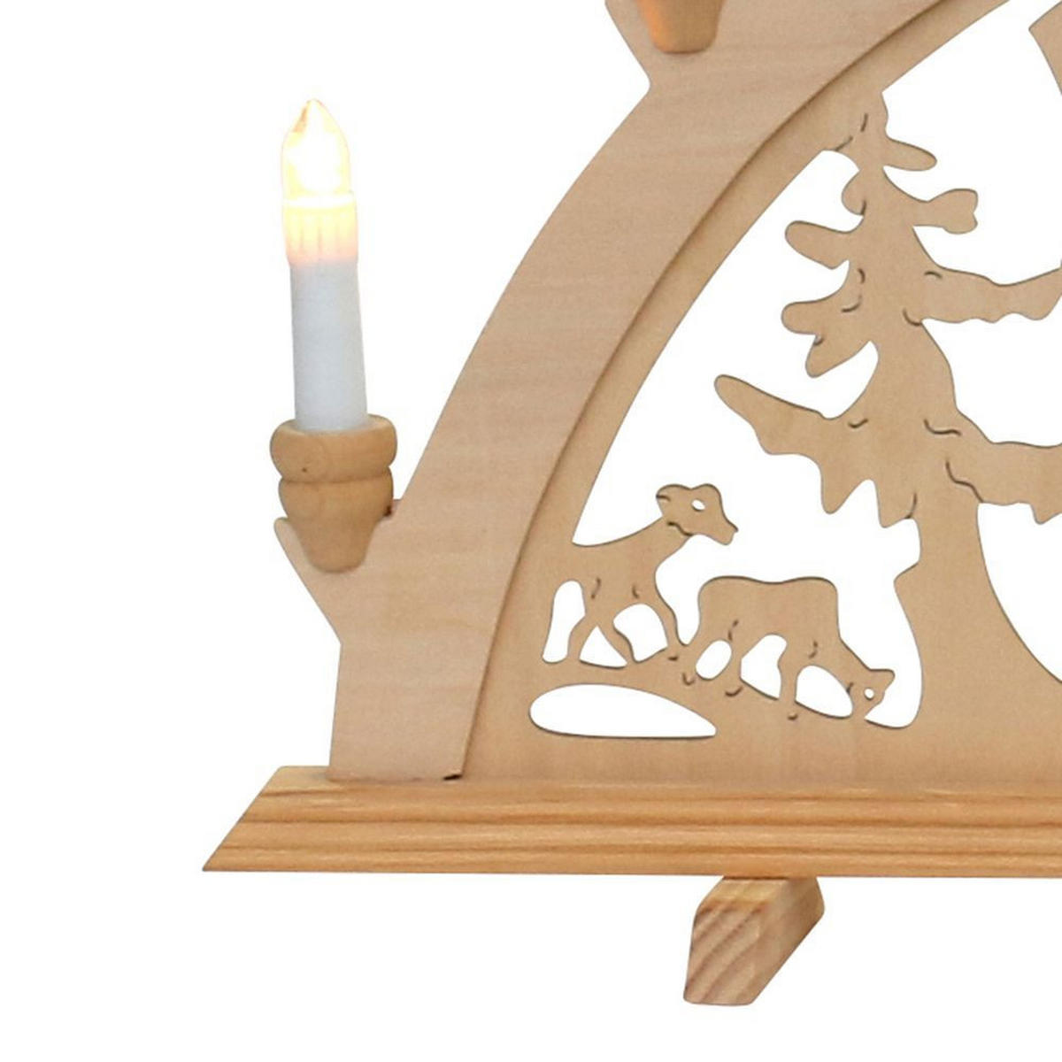 SCHWIBBOGEN Pyramide Bergmänner 7-flammig - Multicolor, Holz (0.1/1/0.1cm) - Dekoteam24