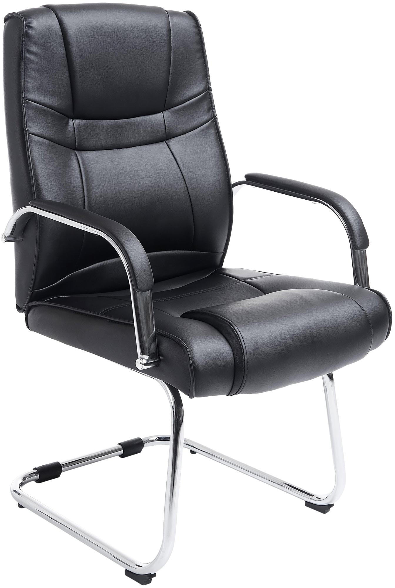 SCHWINGSTUHL Lederlook schwarz - Schwarz, Textil/Metall (60/104/67cm) - CLP