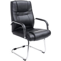 SCHWINGSTUHL Lederlook schwarz - Schwarz, Textil/Metall (60/104/67cm) - CLP