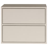 NACHTTISCH hängend Framme Kaschmirgrau mit 2 Schubladen, 50 cm - Kaschmir, Holzwerkstoff (50/40/36cm) - Selsey