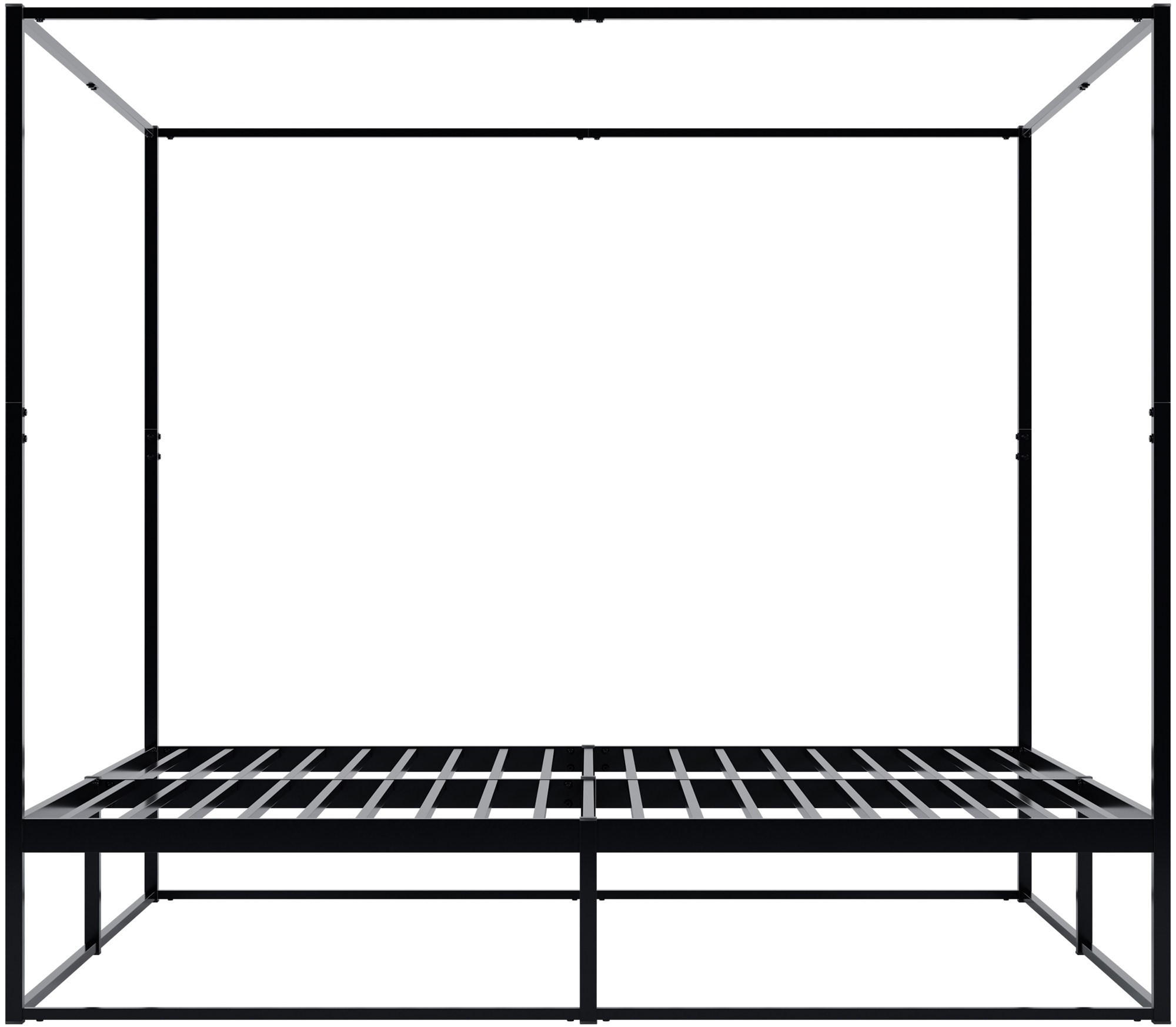 HIMMELBETT Kosan Metall Schwarz Bett 200x200 Schwarz - Schwarz, Metall - DELUKE