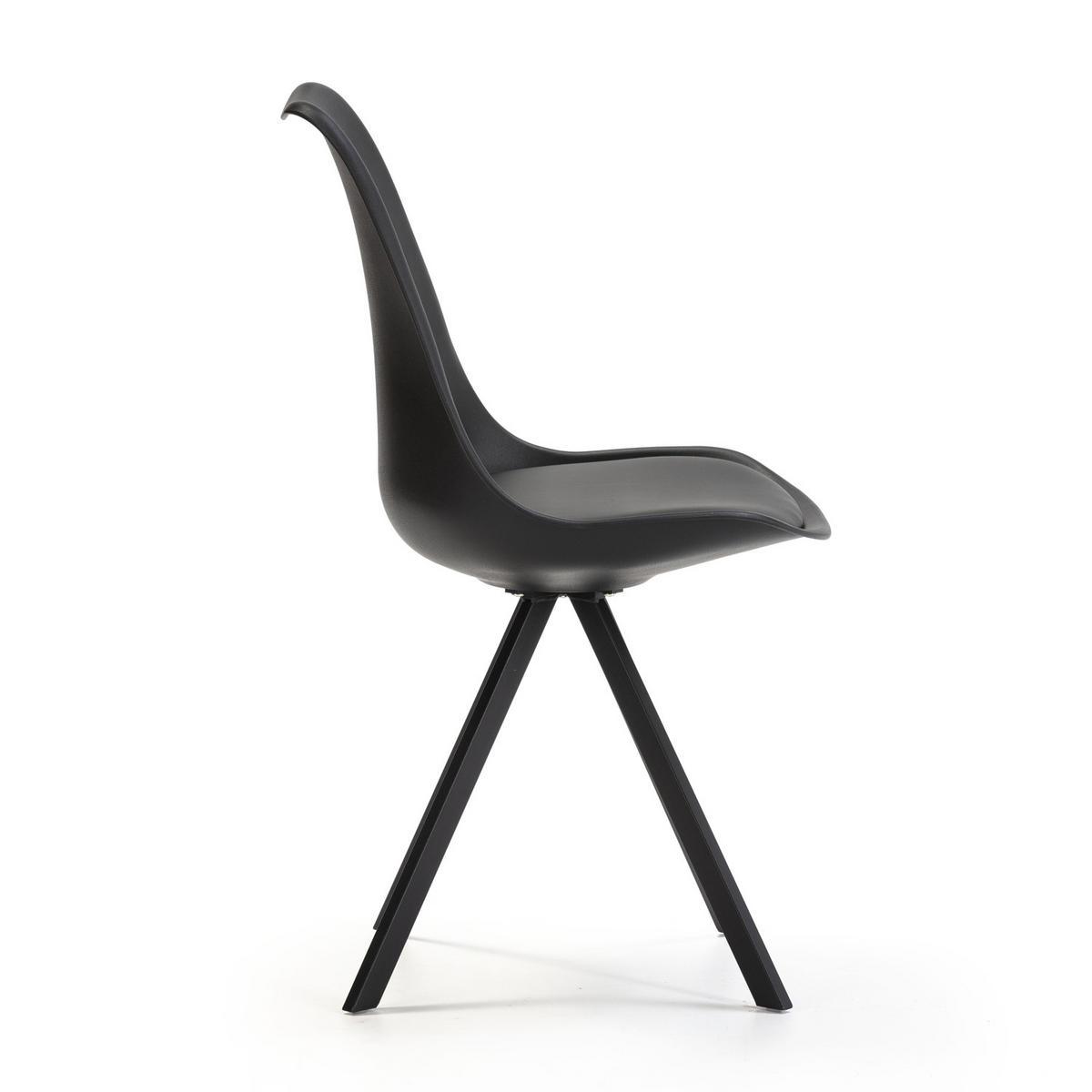 STUHL 2er-Set Cross Schwarz - Schwarz, Kunststoff/Metall (49/84/54cm) - VS Venta-stock