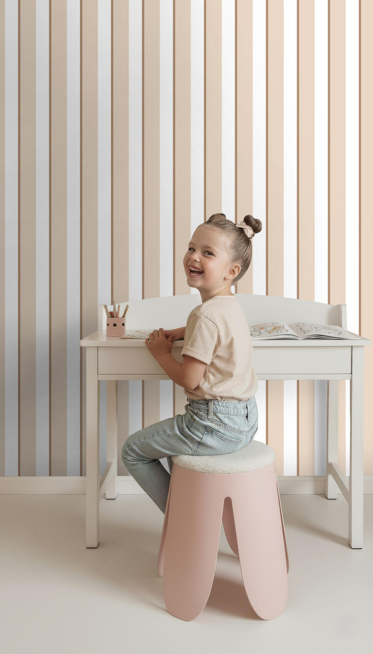 TAPETE Streifen 50 x 900 cm - Beige, Papier (50/900cm) - ESTAhome