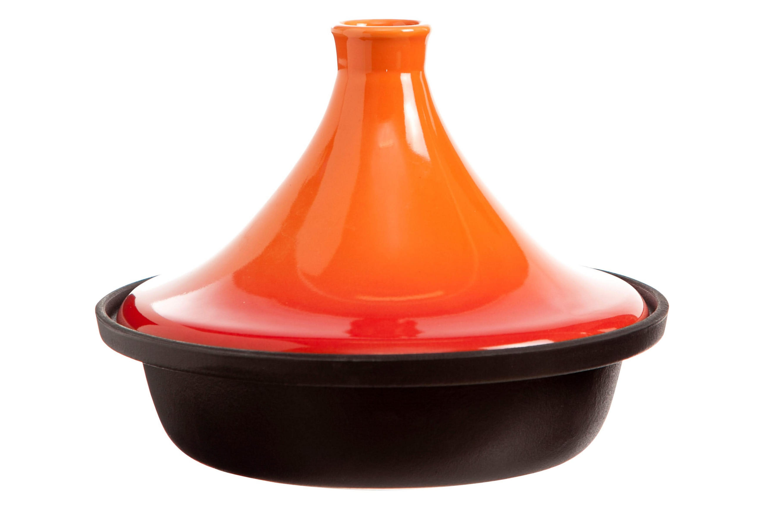 TAJINE Cosy & Trendy Induktion – Schwarz/Orange – ø 25 cm - Orange, Keramik (25cm) - Cosy & Trendy