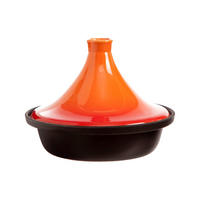 TAJINE Cosy & Trendy Induktion – Schwarz/Orange – ø 25 cm - Orange, Keramik (25cm) - Cosy & Trendy