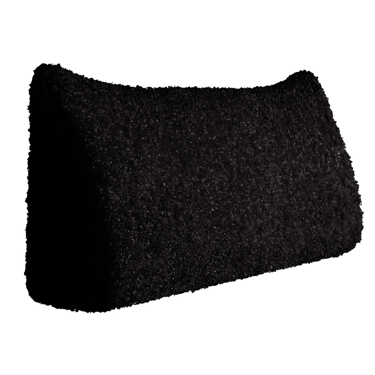 RÜCKENKISSEN Plüsch Schwarz 120 cm - Schwarz, Textil (50/120cm) - Vercart