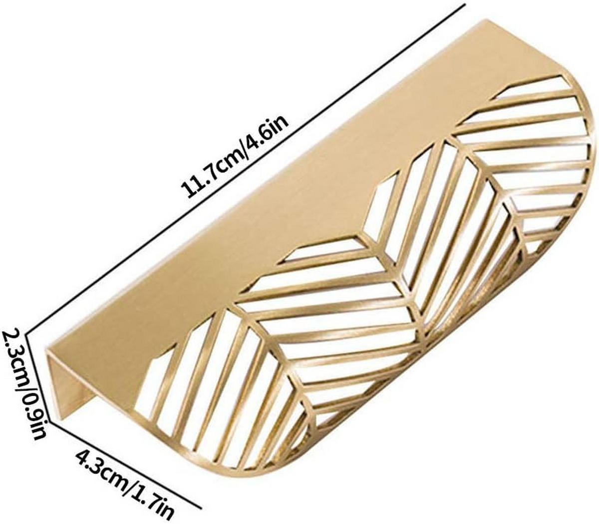 MÖBELGRIFF 2er-Set - Goldfarben, Metall (11.7/2.3/11.7cm)