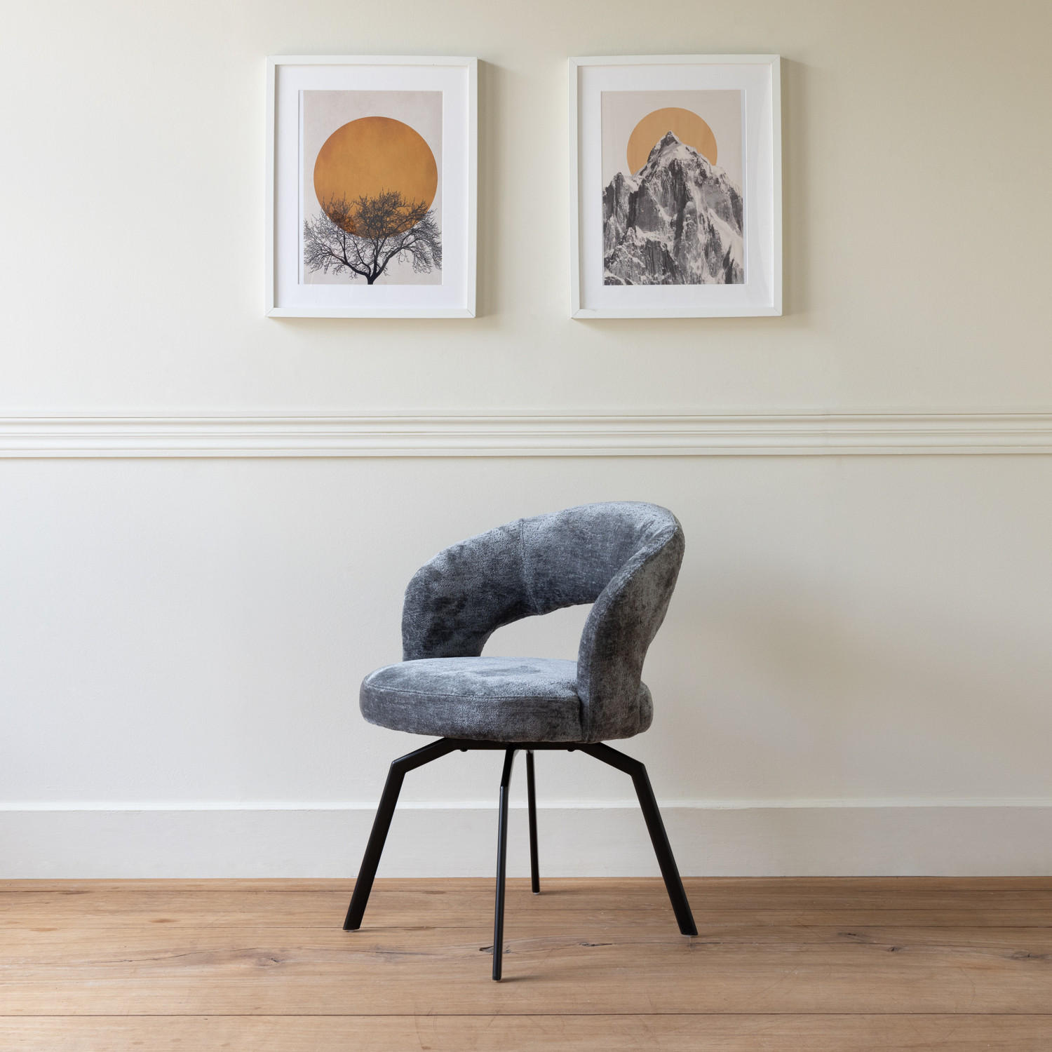 STUHL Ehba Grau - Grau, Textil (59/78.5/58.5cm) - Happy Garden