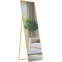 STANDSPIEGEL eckig 50/3/150 cm Glas Gold Glanz - Goldfarben, Glas (50/150/3cm) - CLP