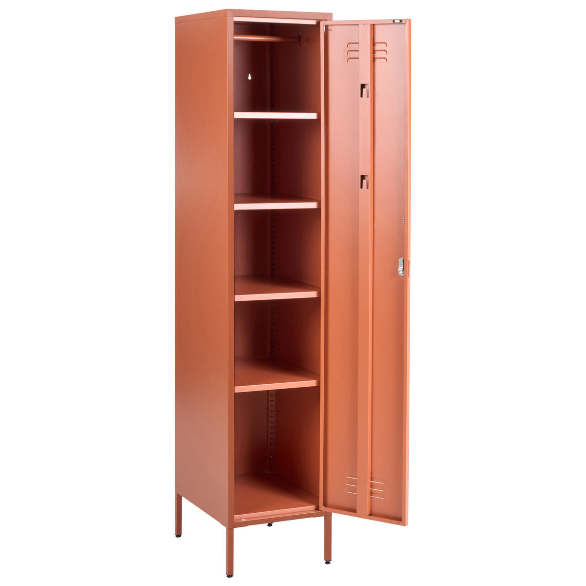 BÜROSCHRANK Metall Goldbraun Frome - Goldfarben/Braun, Metall (38/185/50cm) - Beliani
