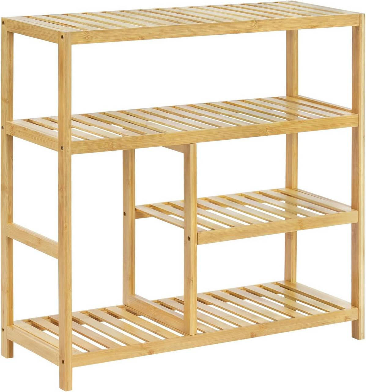 SCHUHREGAL mit 4 Ebenen, aus Bambus - Naturfarben, Naturmaterialien (68/68.5/26cm) - Woltu