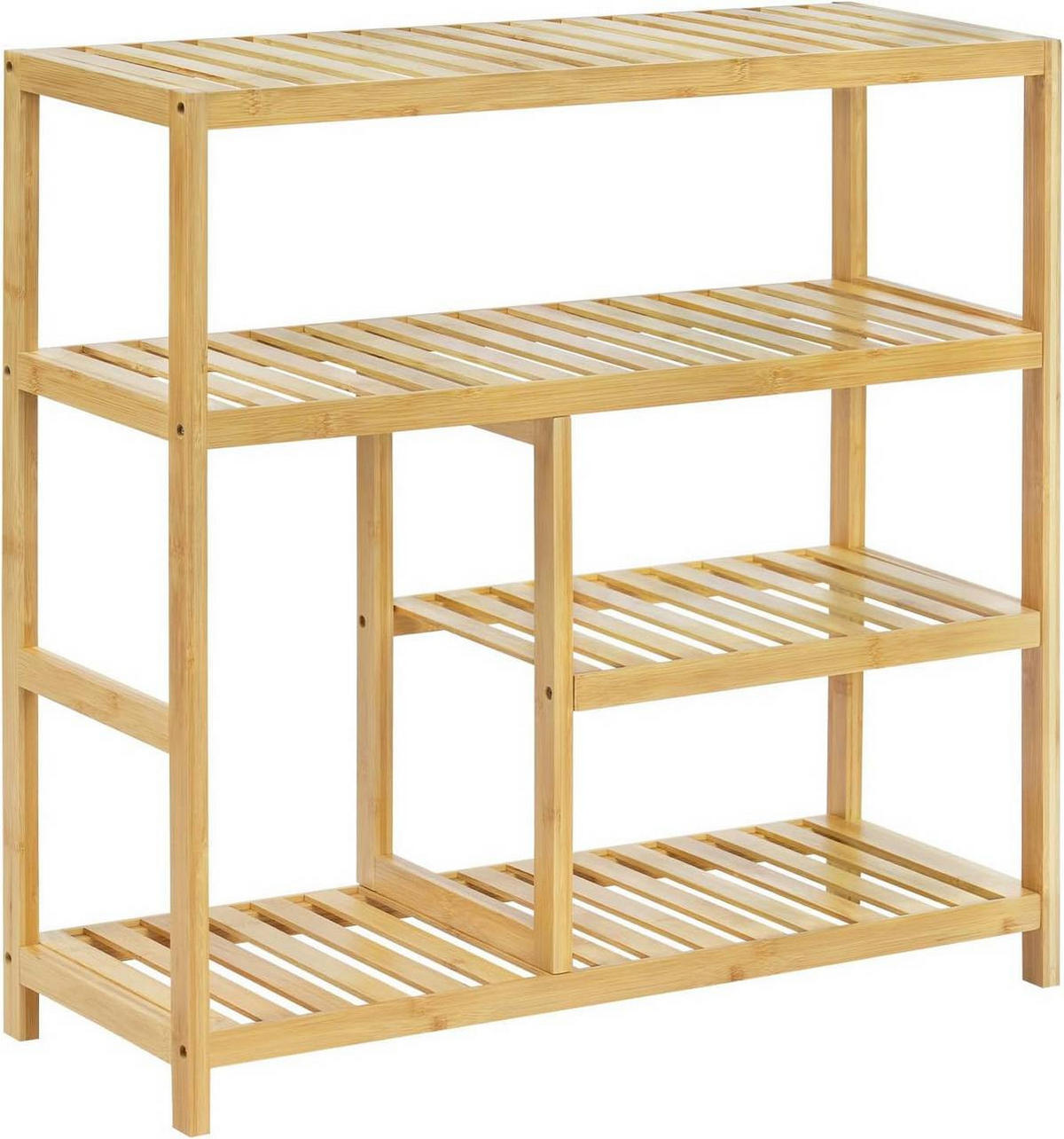 SCHUHREGAL mit 4 Ebenen, aus Bambus - Naturfarben, Naturmaterialien (68/68.5/26cm) - Woltu