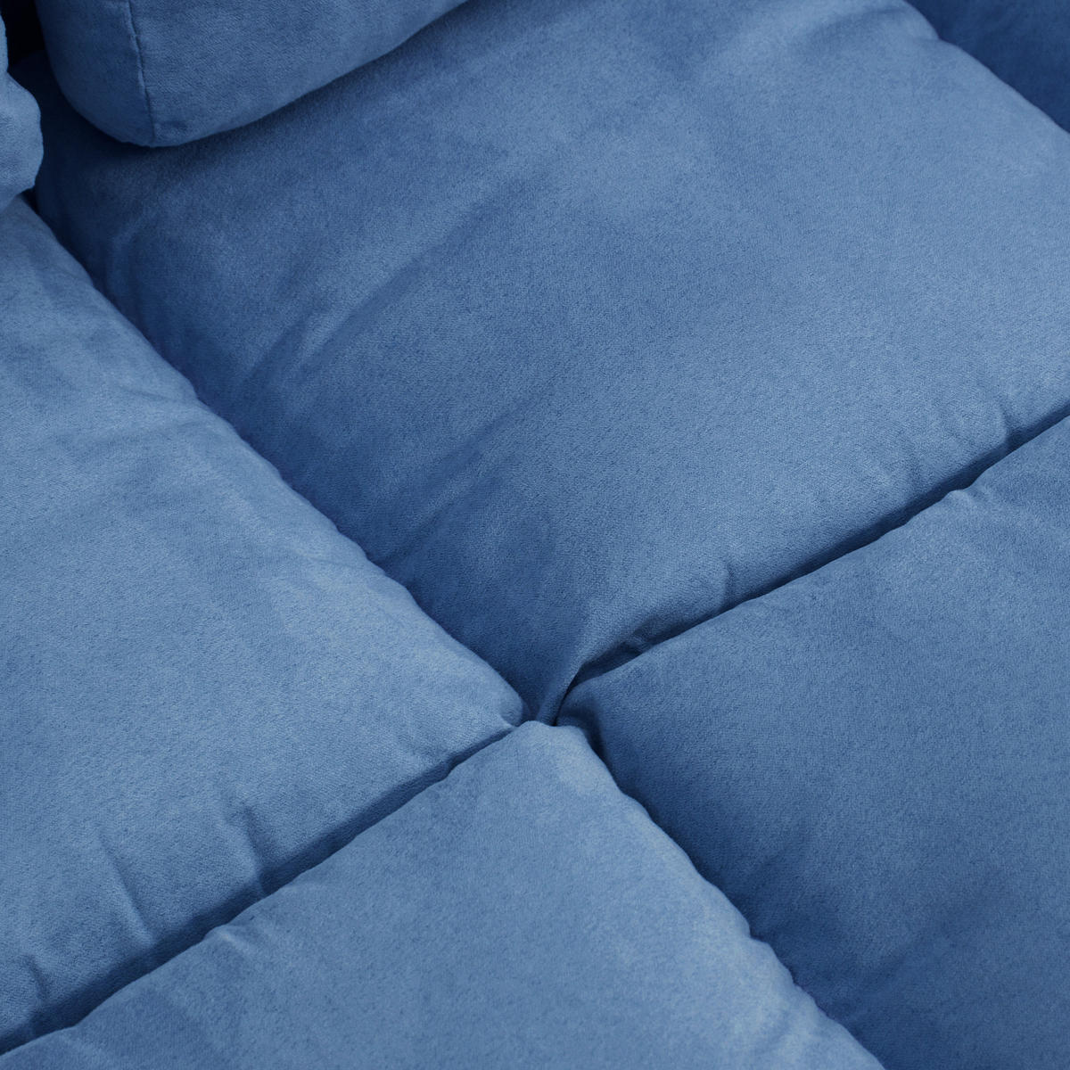 BODENSOFA SCHLAFSOFA DE-06533 klappbar, 3-fach verstellbare Rückenlehne Blau - Blau, Holz/Textil (73/60/102cm) - ComfortXL